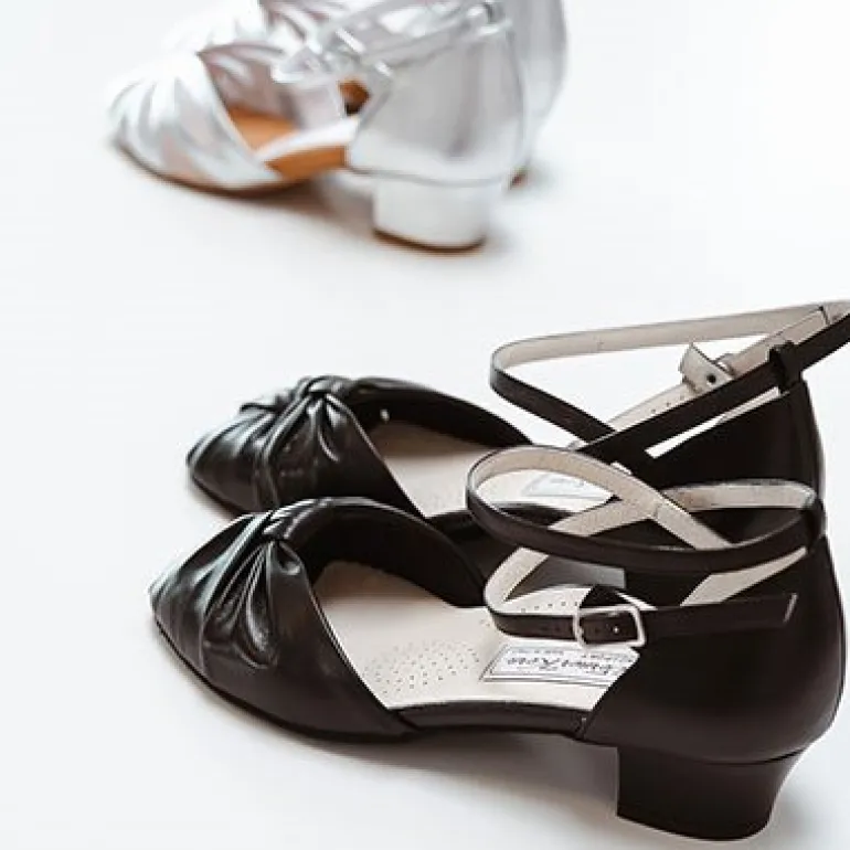 Anna Kern sølv dansesko 3,5 cm hæl