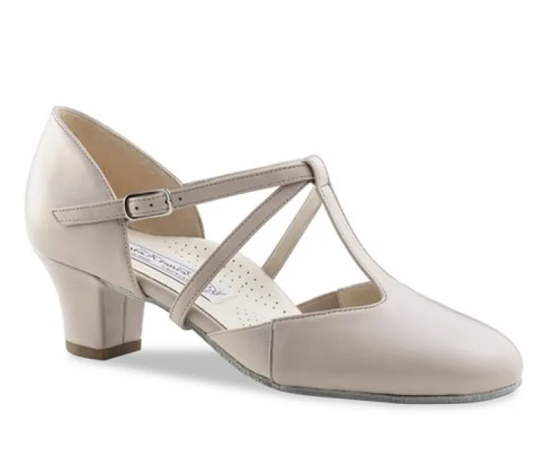 Beige skind Naia dame dansesko Werner Kern