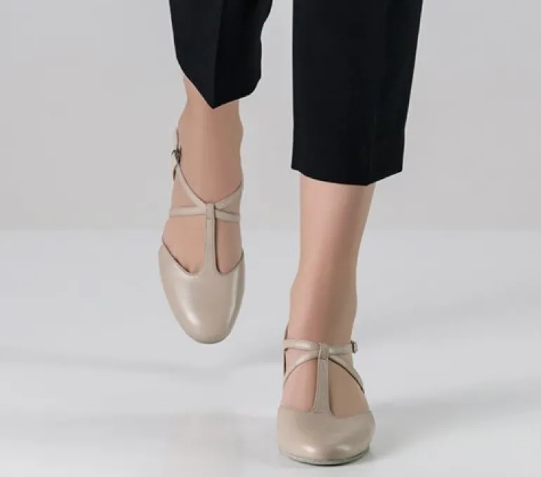 Beige skind Naia dame dansesko Werner Kern