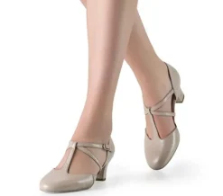 Beige skind Naia dame dansesko Werner Kern