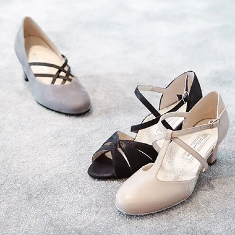 Beige skind Naia dame dansesko Werner Kern
