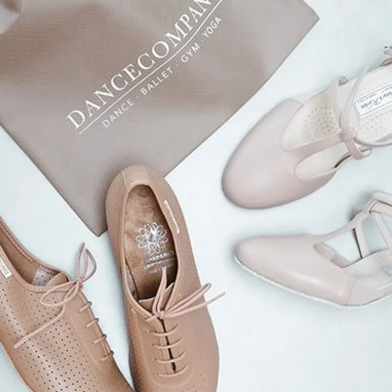 Beige skind Naia dame dansesko Werner Kern