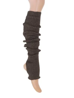 Benvarmere ribstrik brun 65 cm Seré