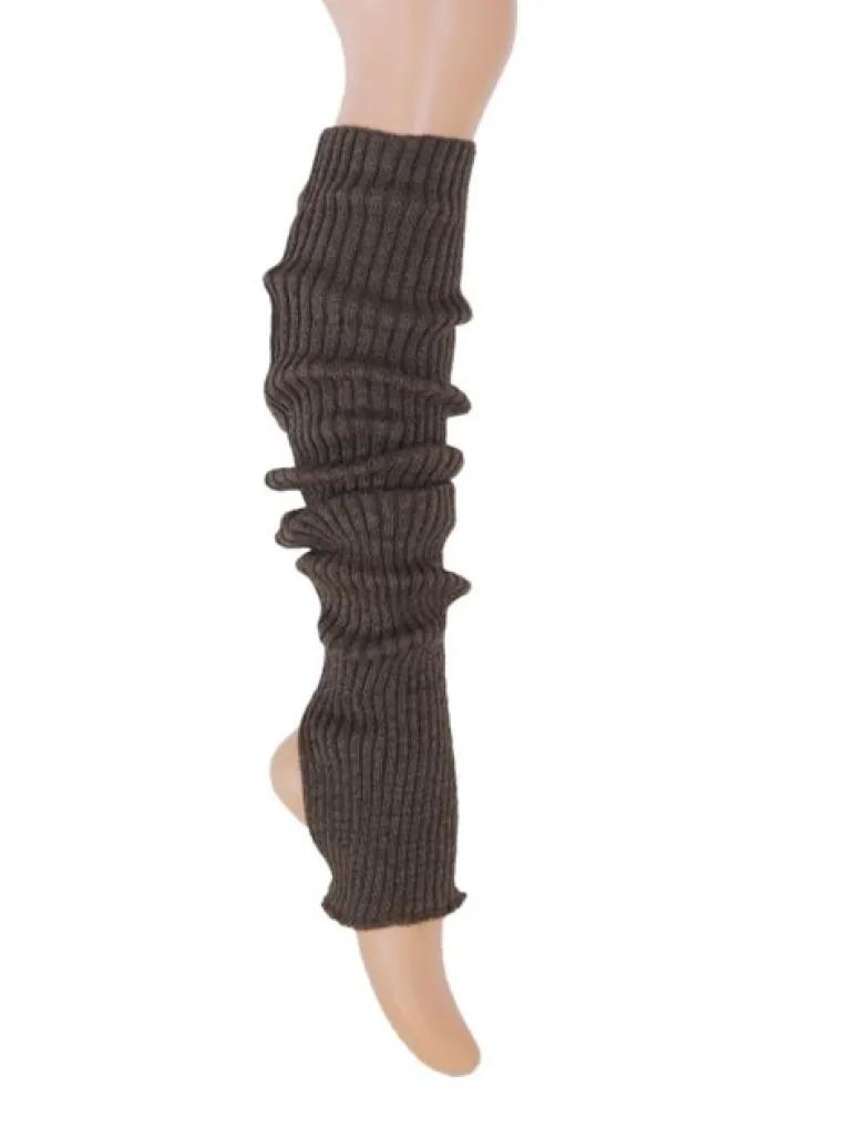 Benvarmere ribstrik brun 65 cm Seré