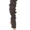 Benvarmere ribstrik brun 85 cm Seré