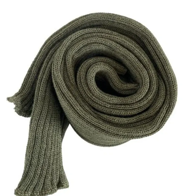 Benvarmere ribstrik olivenfarvet 85 cm Seré
