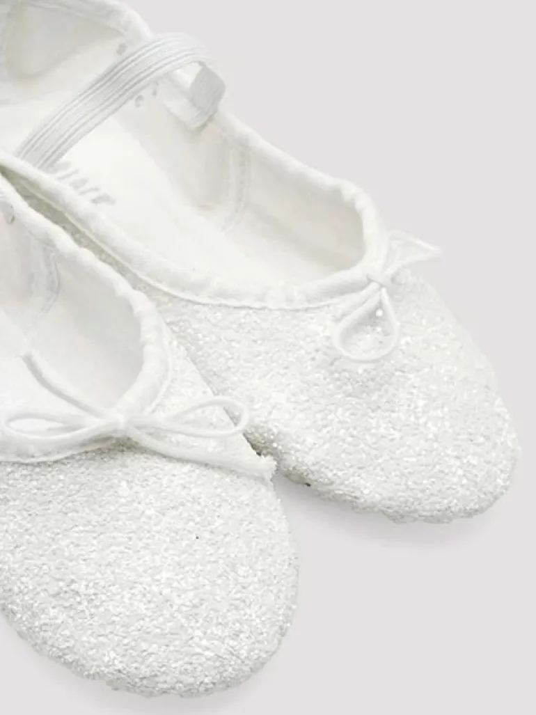 Bloch hvid skind glimmer balletsko