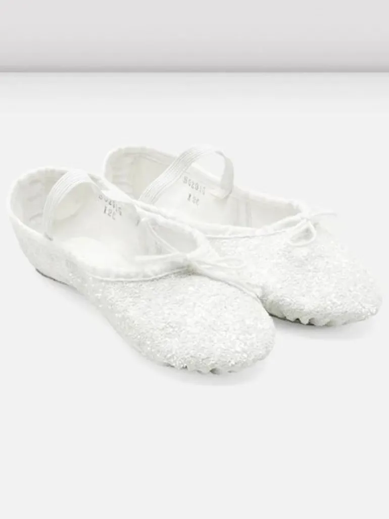 Bloch hvid skind glimmer balletsko
