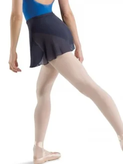Bloch navy kort chiffon slå om skirt
