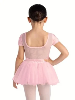 Bloch rosa tutu med korte ærmer og velour