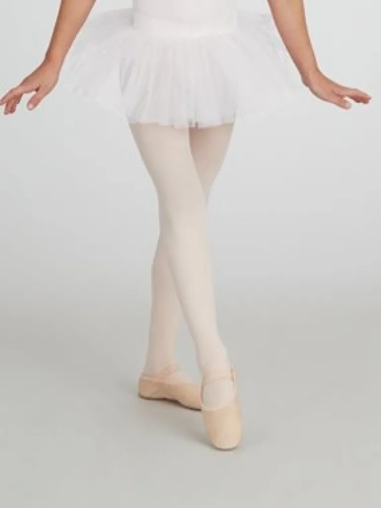 Capezio hvid tutu skørt m sølv nister til piger