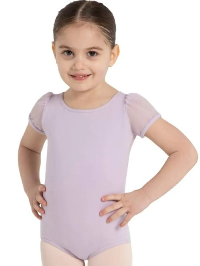 Capezio lys lavendel dragt med puf ærmer til piger