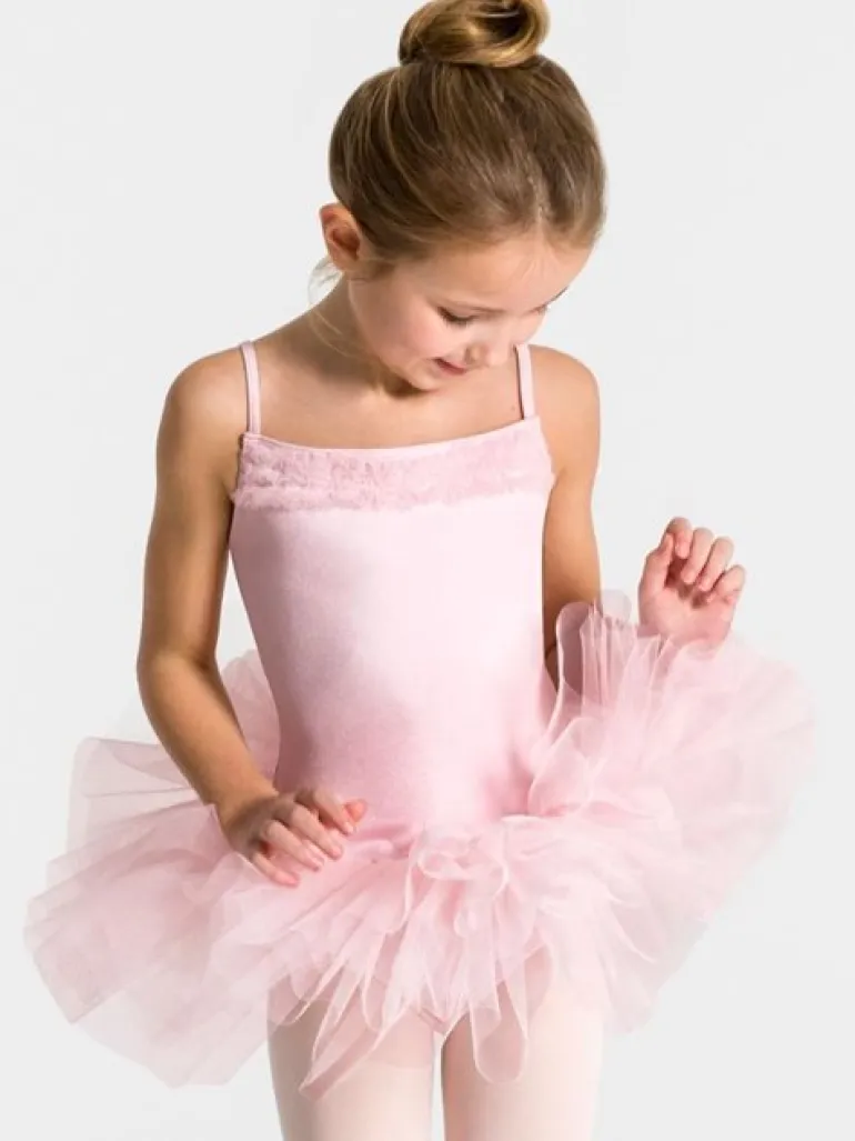 Capezio rosa tutudragt med flæser