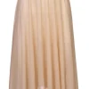Creme farvet langt pull on mesh skørt fra Mara Dancewear