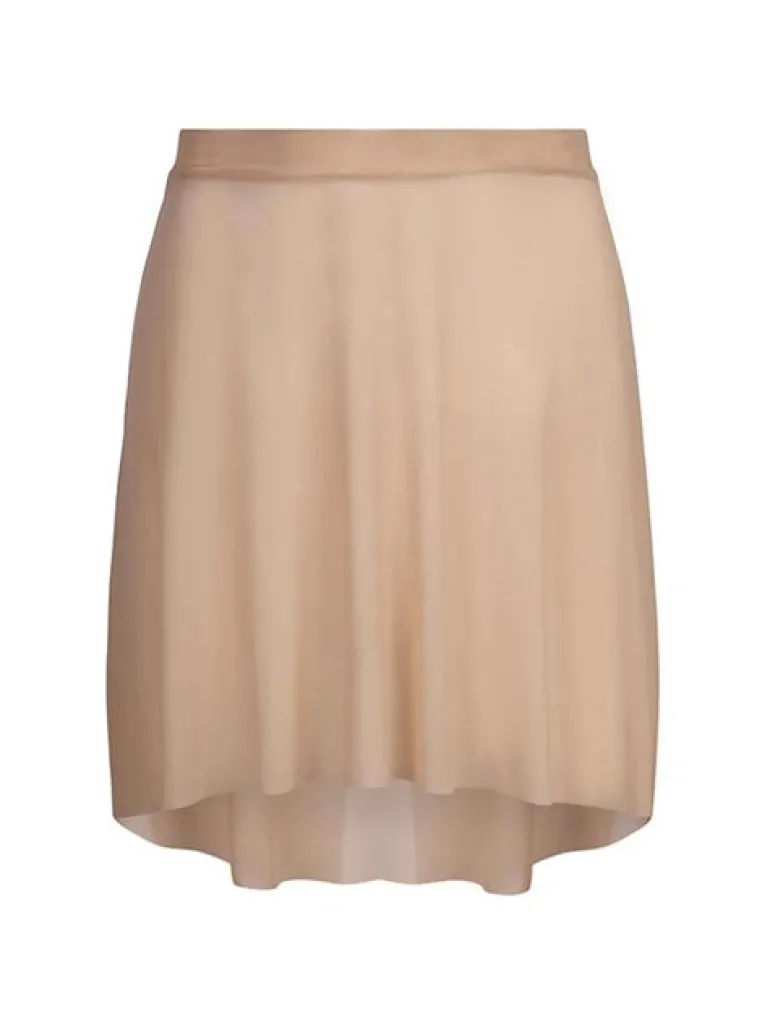 Creme farvet pull on mesh skørt fra Mara Dancewear