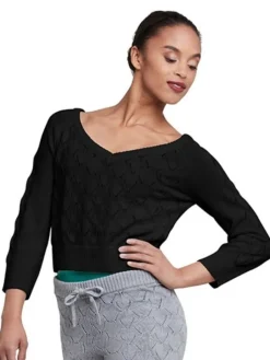 Cropped strik fra Bloch - sort
