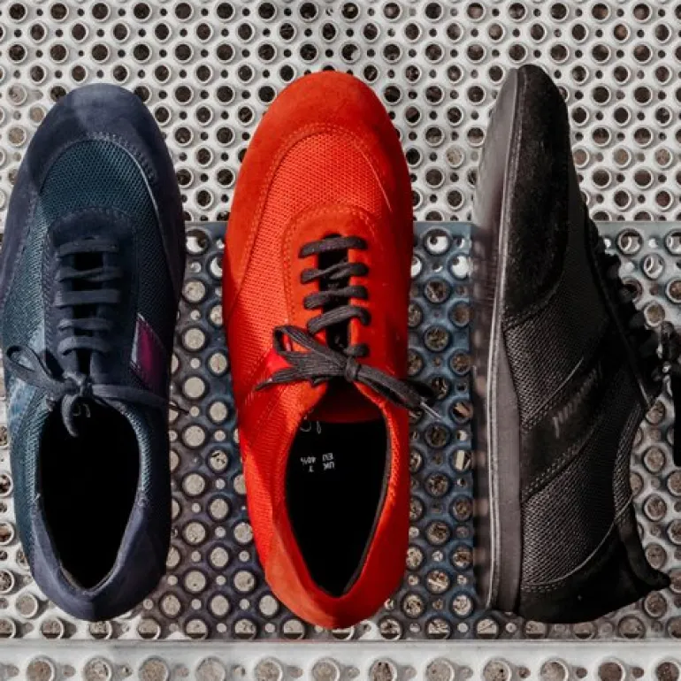 Diamant rød dansesneaker vario spin sål til herrer