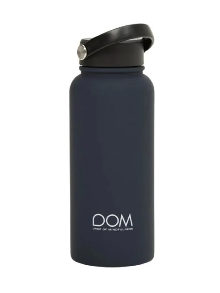 Drop of Mindfulness drikkeflaske 1000 ML mørkeblå