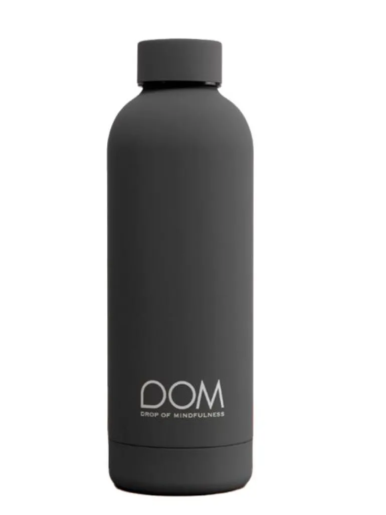 Drop of mindfulness drikkeflaske 500ml mat grå
