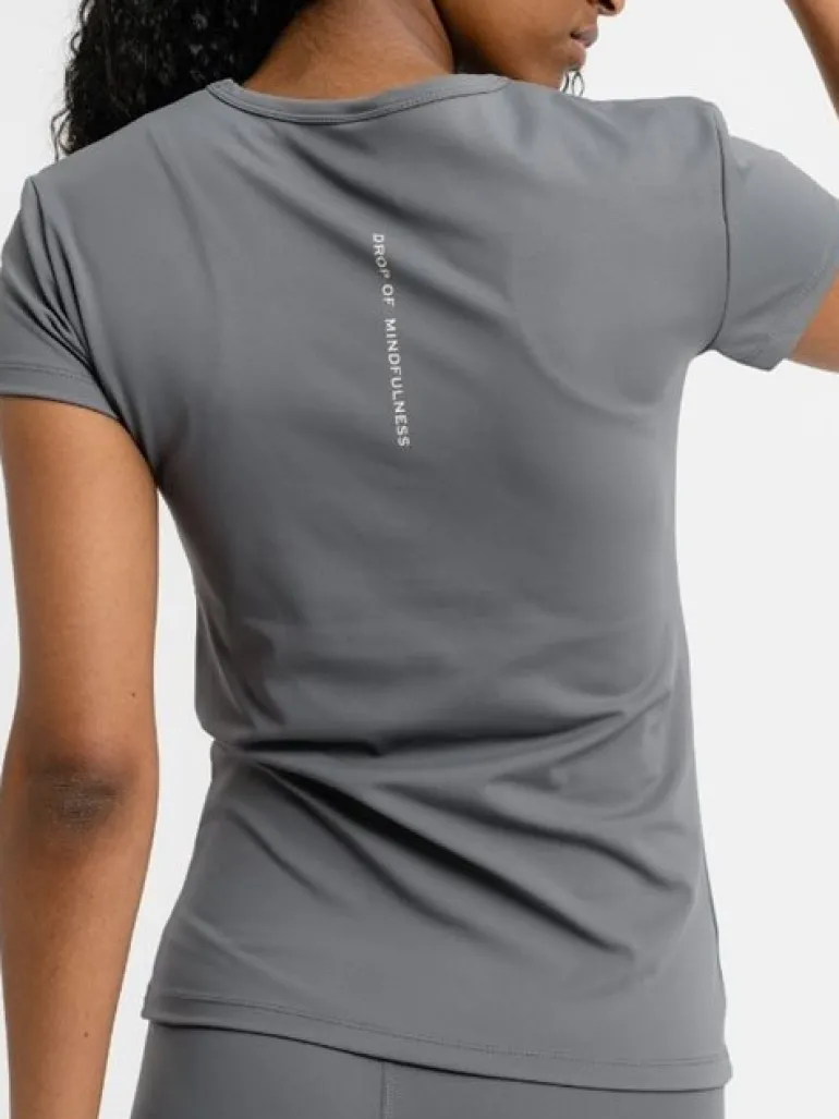Drop of Mindfulness Juni t-shirt i mat grå