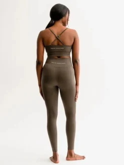 Drop of mindfulness olivengrønne seamless leggings