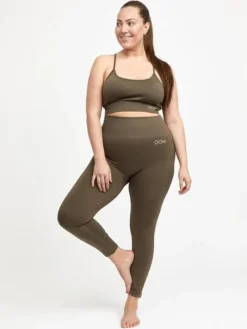 Drop of mindfulness olivengrønne seamless leggings