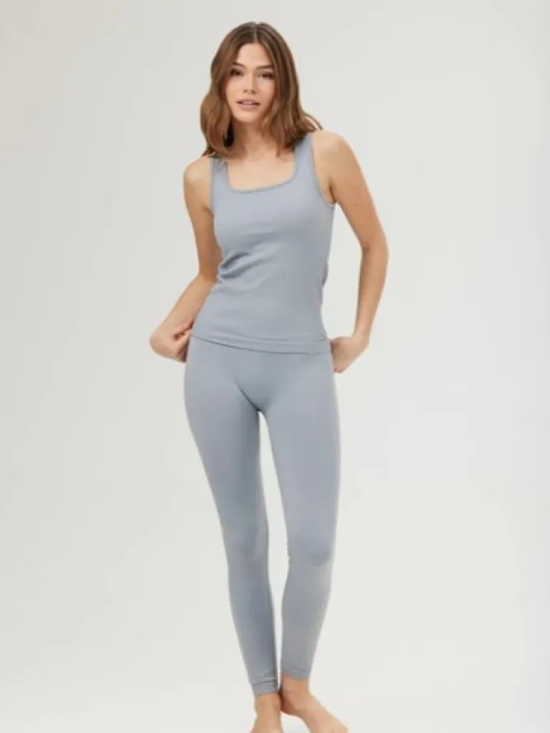 Drop of mindfulness seamless leggings i svag lyseblå