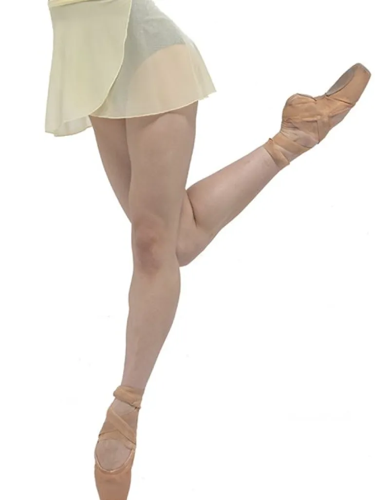 Flot lysegul ballet slå om skørt fra Balletrosa