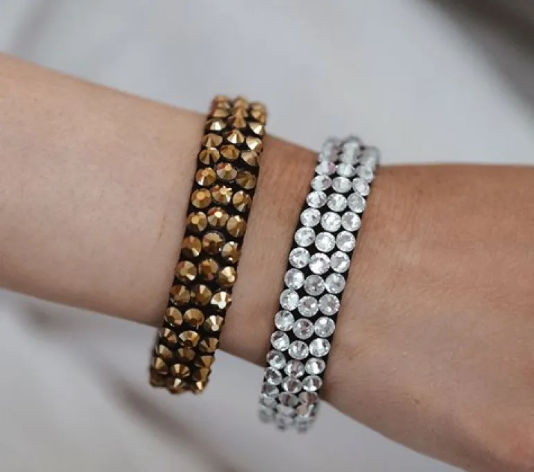 Guld rhinsten armbånd