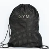 Gymnastikpose sort med guldtryk - GYM