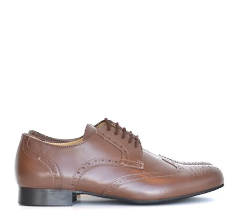 Herre dansesko cognac farvet skind Werner Kern
