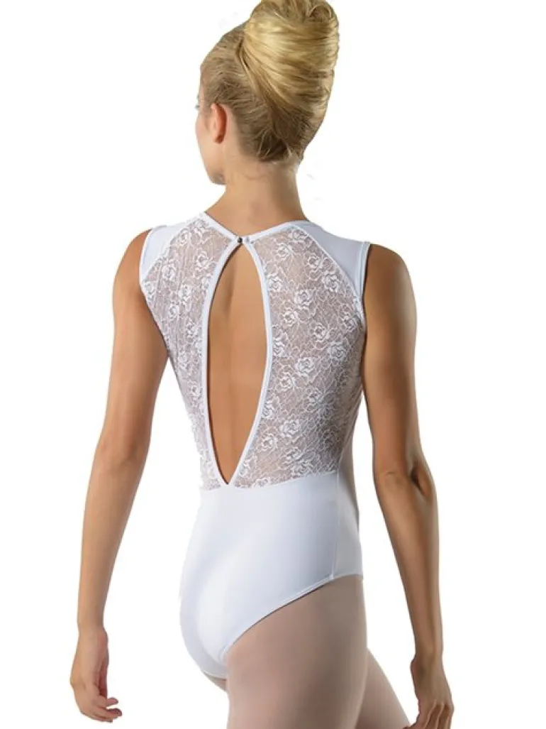 Hvid dragt m. blonde fra ballet Rosa
