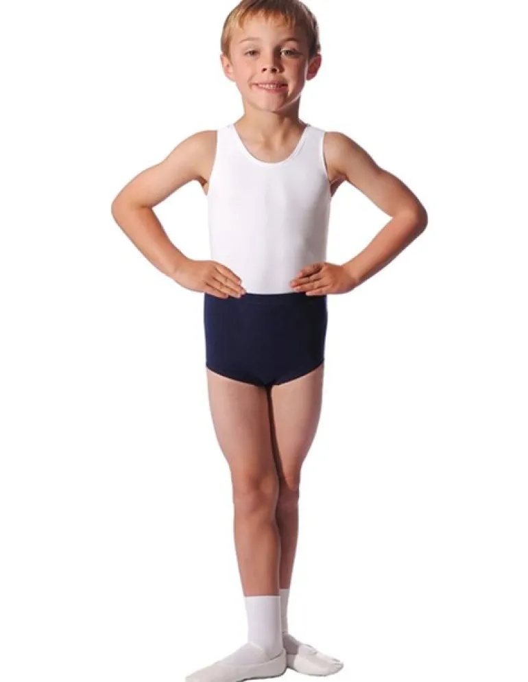 Hvid tank body til ballet drenge/herre
