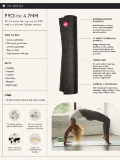 Manduka sandfarvet PROlite måtte til yoga