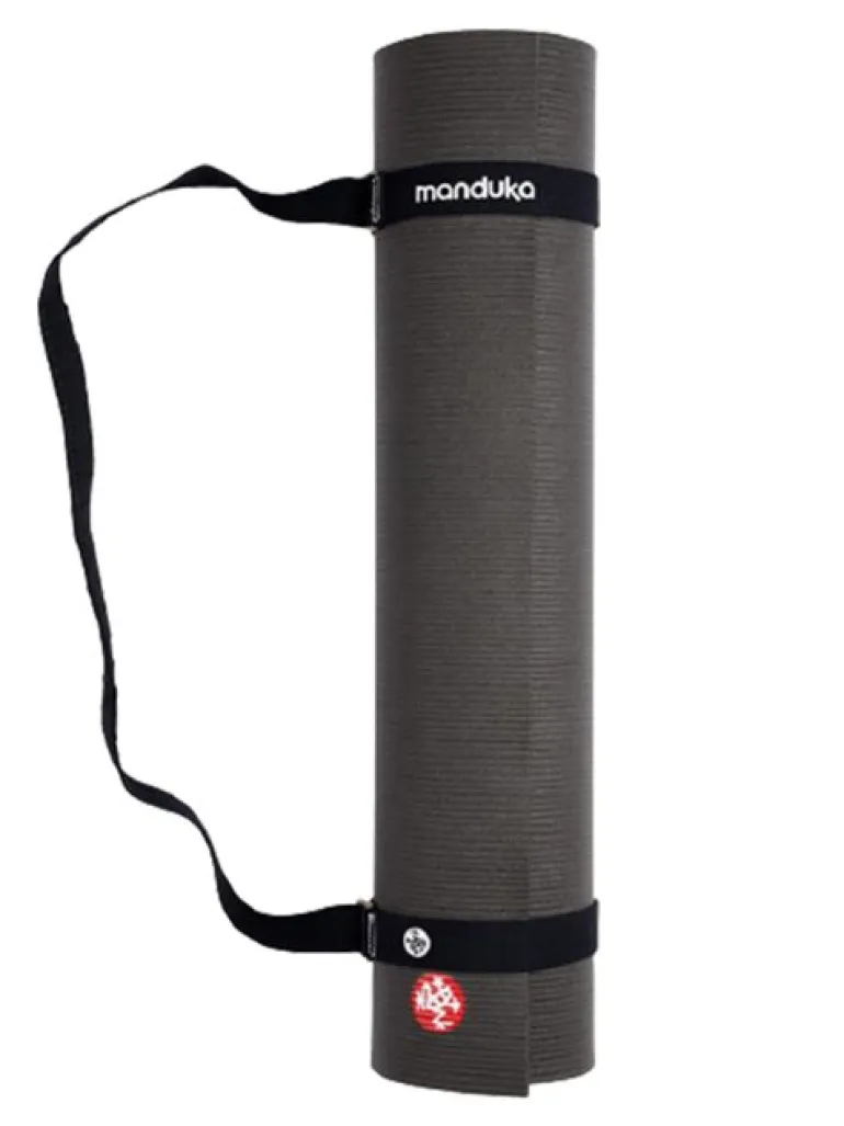 Manduka sort bærestrop til yogamåtter