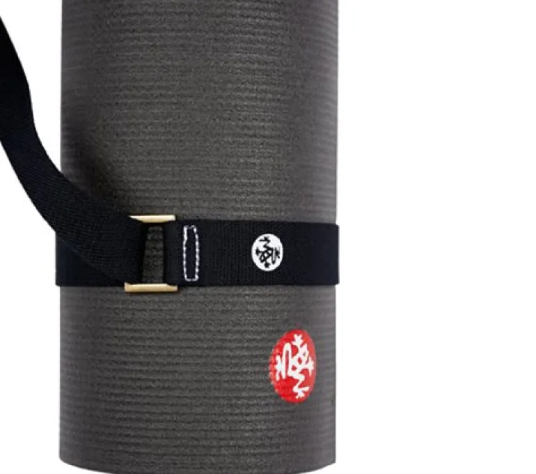 Manduka sort bærestrop til yogamåtter