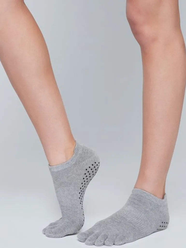 Moonchild grå toe socks til yoga