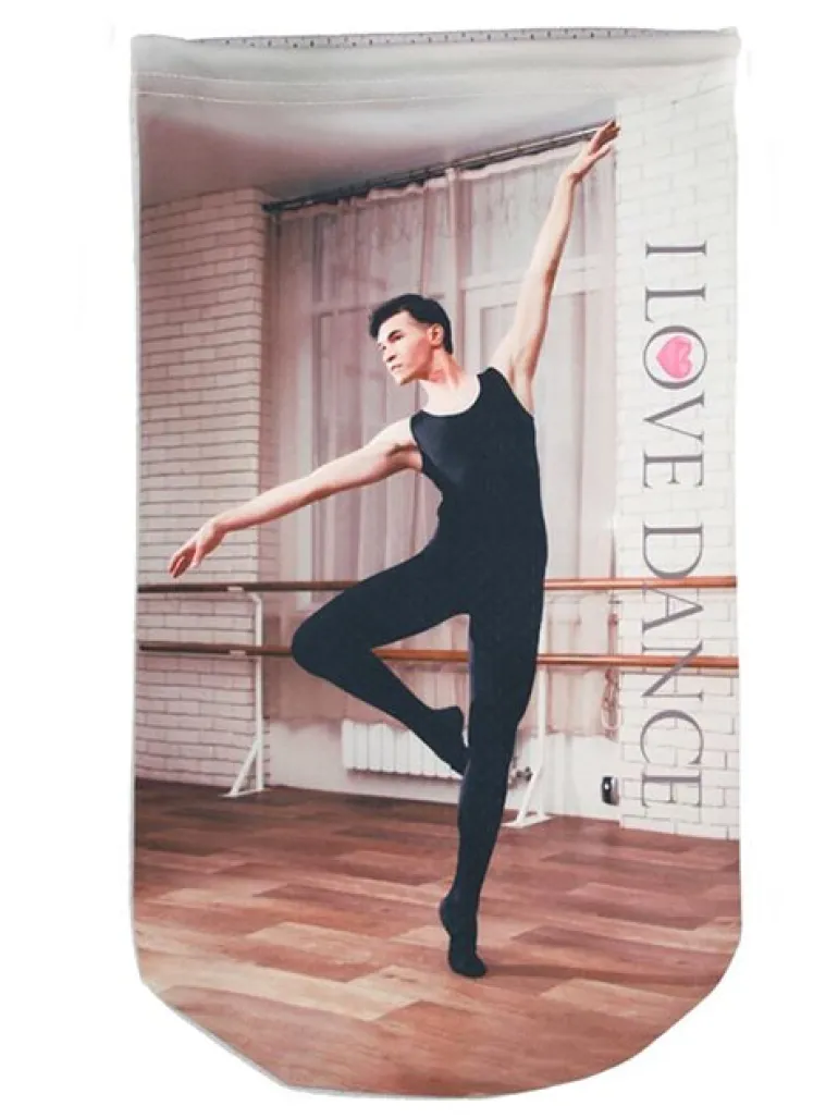 Pose til balletsko til drenge/herrer med print og net