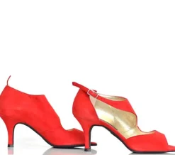 Rød dansesko Nueva Epoca Linea 7 cm hæl