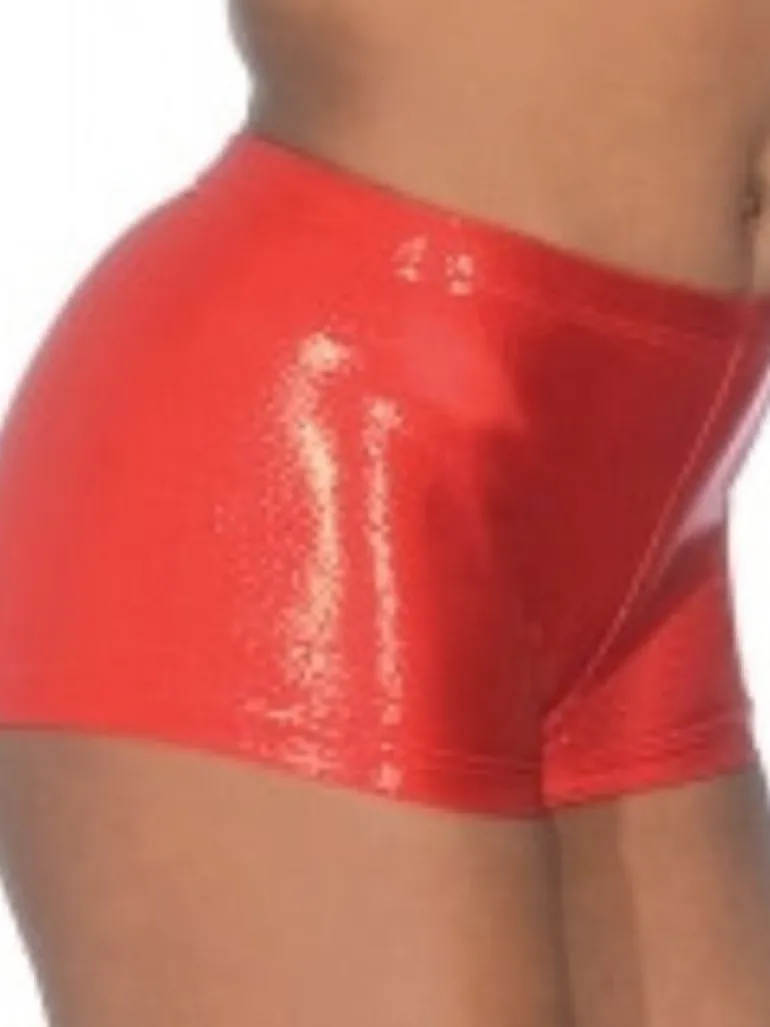 Røde blanke gymnastikshorts piger The zone