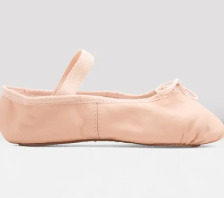 Rosa balletsko/springsko i skind m.fuldsål Bloch