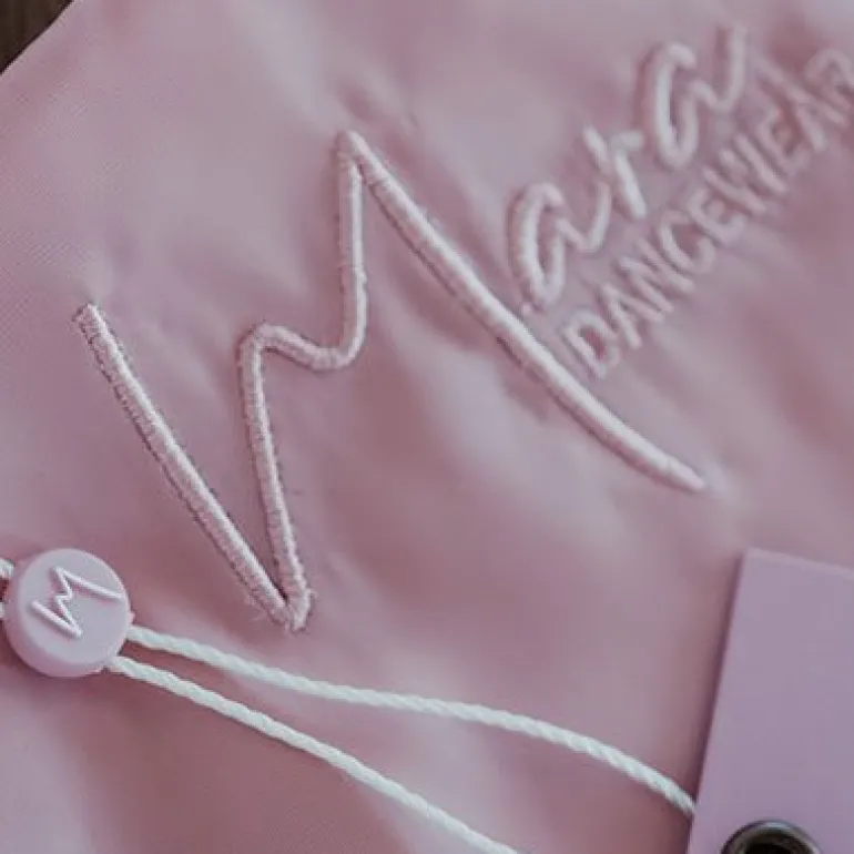 Rosa pull on mesh skørt fra Mara Dancewear