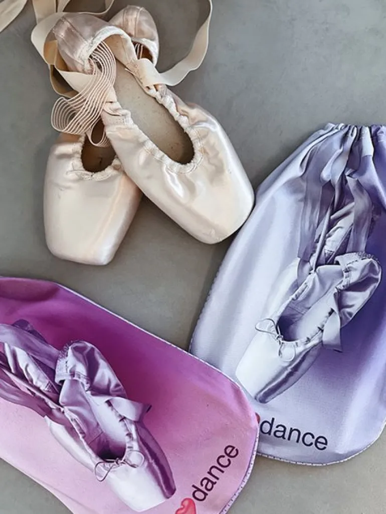 Sko pose pink til balletsko I love dance