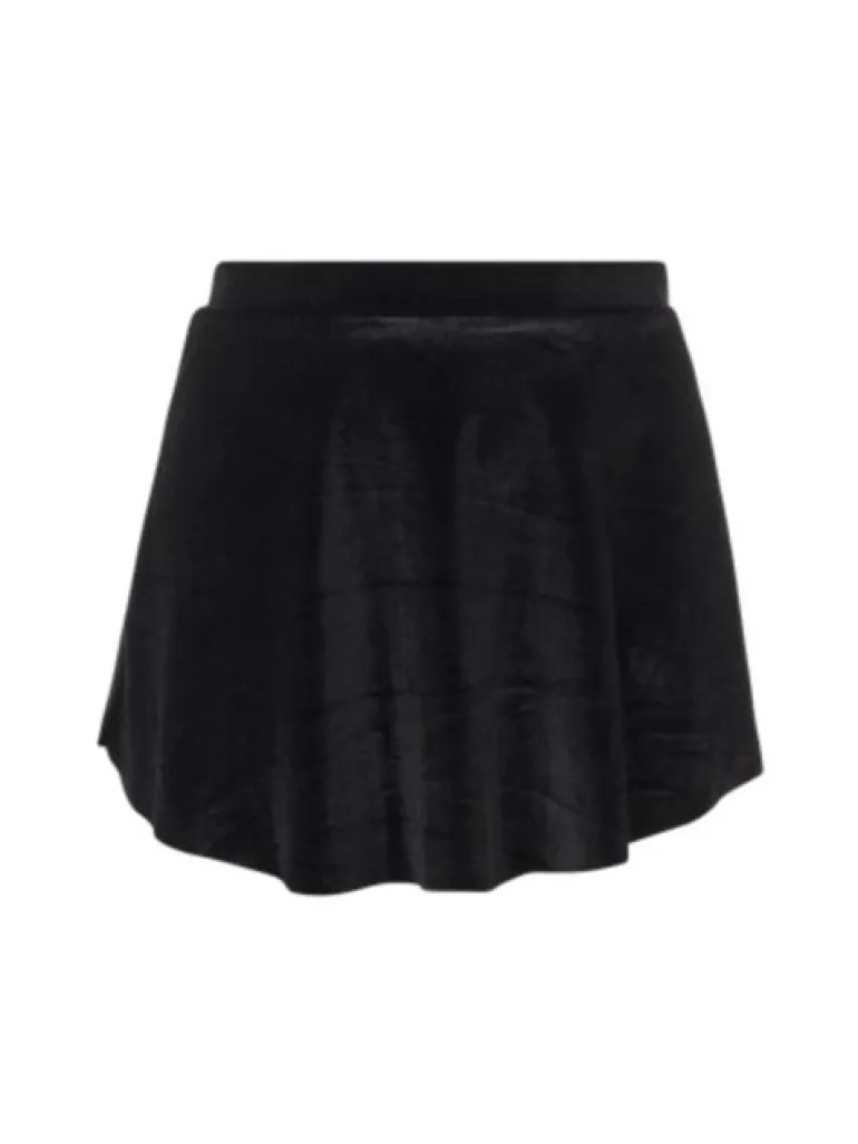Sort pull on velour skørt fra Mara Dancewear