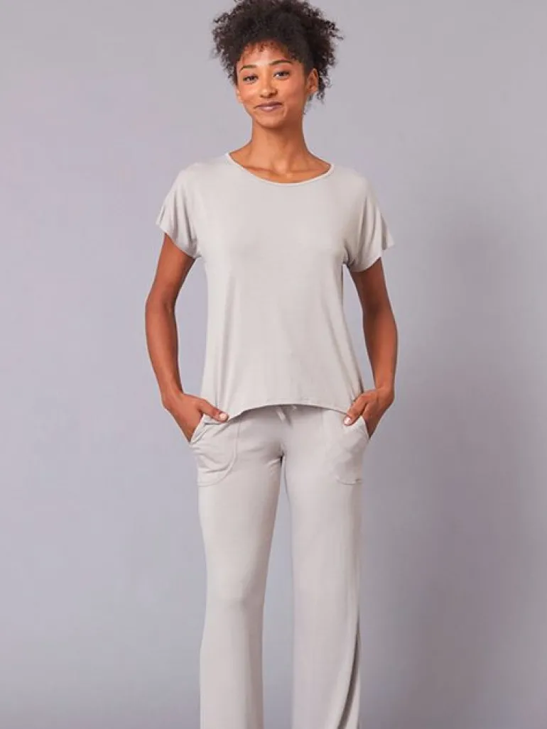 Tempsdanse latte farvet blød bambus t-shirt