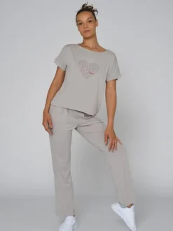 Tempsdanse lys viscose t-shirt til dans med logo