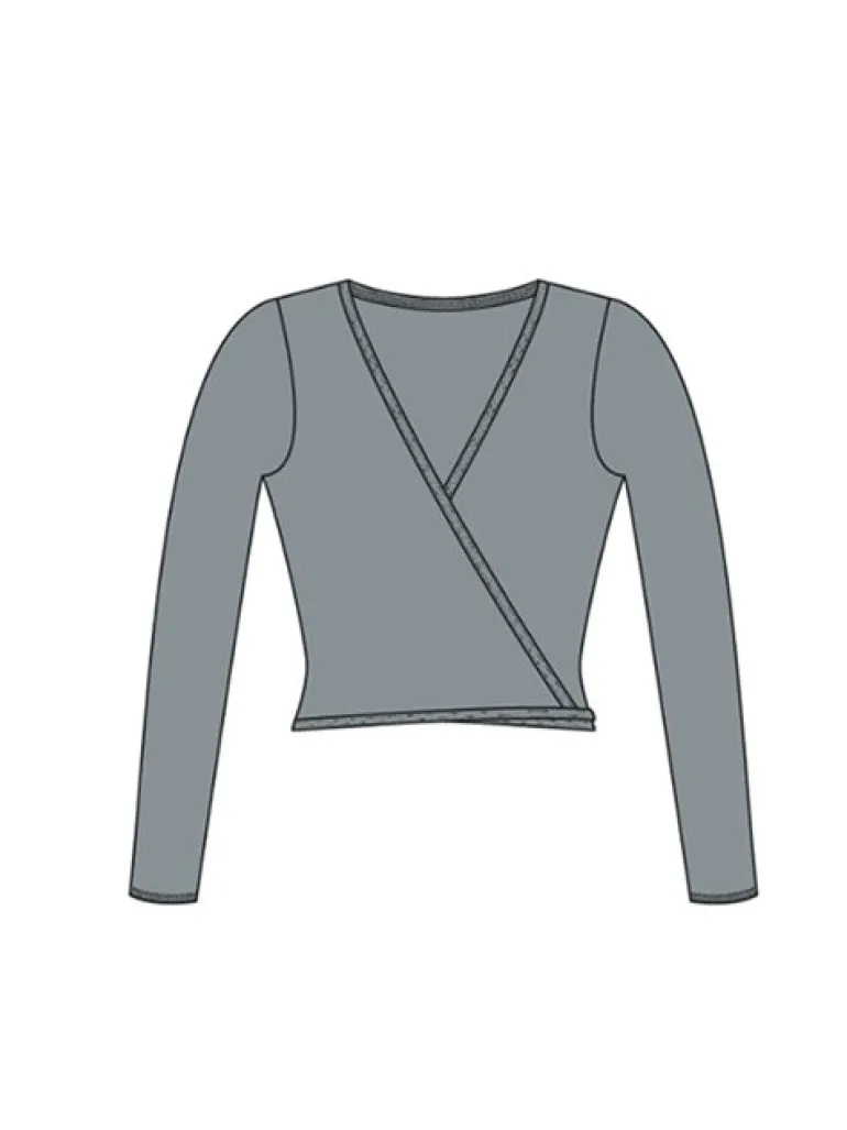 Wearmoi grå slå om overdel ballet og gymnastik