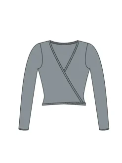 Wearmoi grå slå om overdel børn ballet/gymnastik