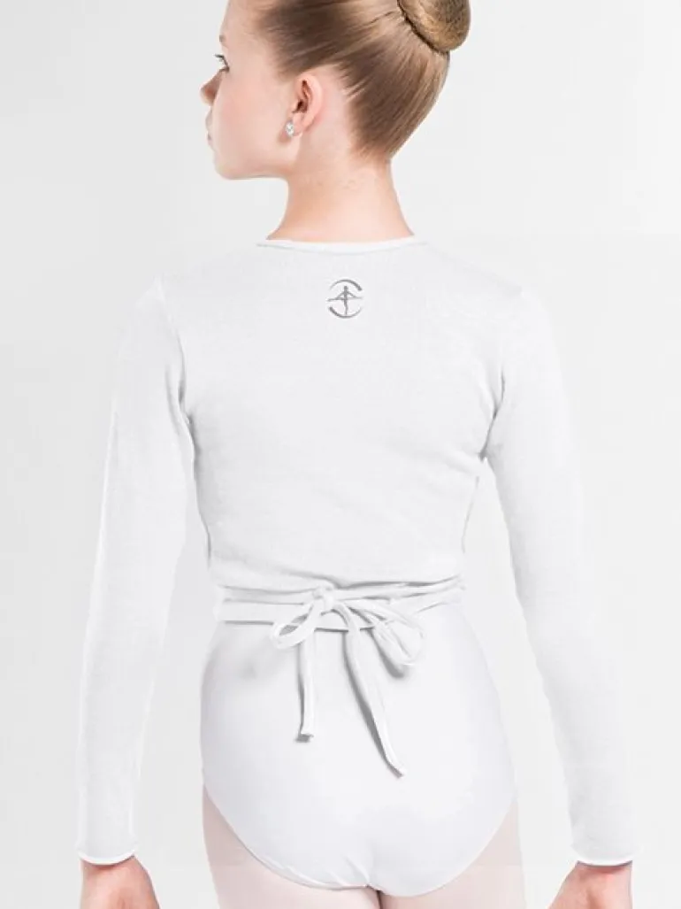 Wearmoi hvid slå om overdel piger ballet/gymnastik